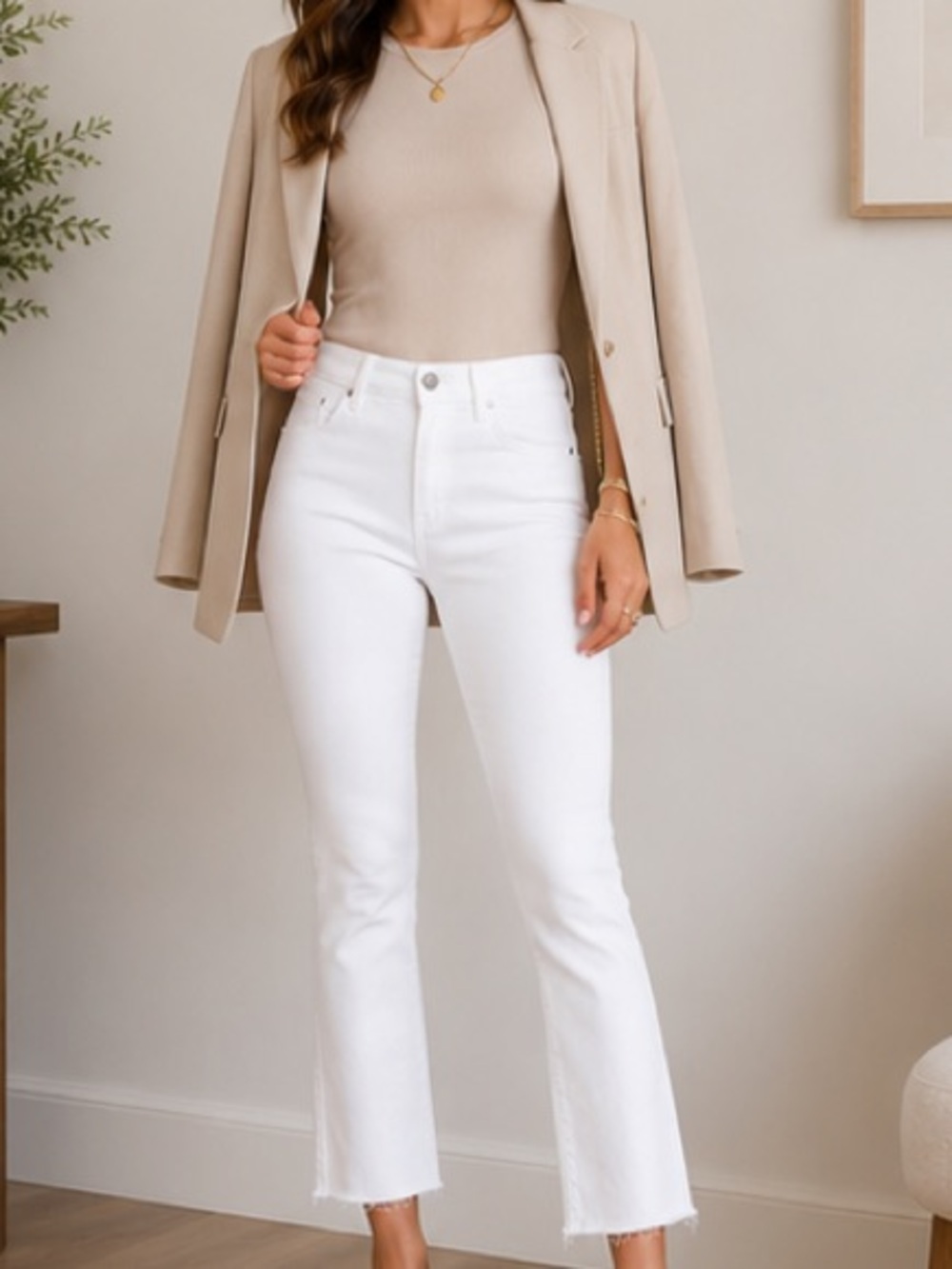 Veronica Beard Carly Kick Flare Jeans White 28 NWOT
